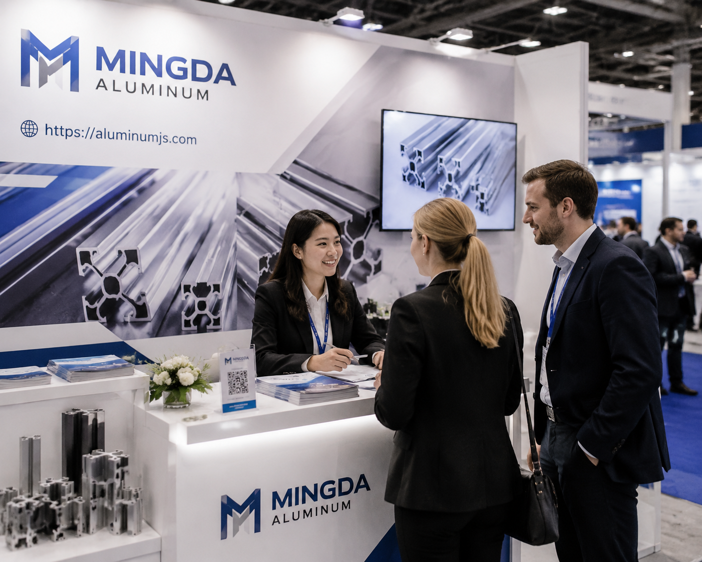 MingDa Aluminum booth at an international aluminum trade show
